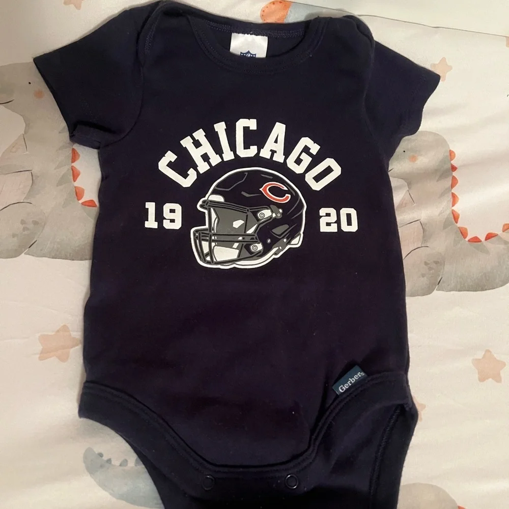 Chicago Bears Baby Bodysuit Set - Navy, White, Gray newborn - Picture 4 of 4